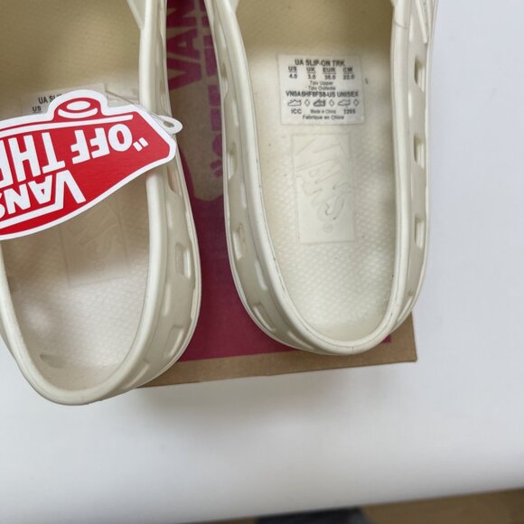 NEW W/ Box Vans Slip-On Mule TRK  Water Shoes Marshmallow, Wmns Sz 5.5 US Read* - Picture 7 of 13